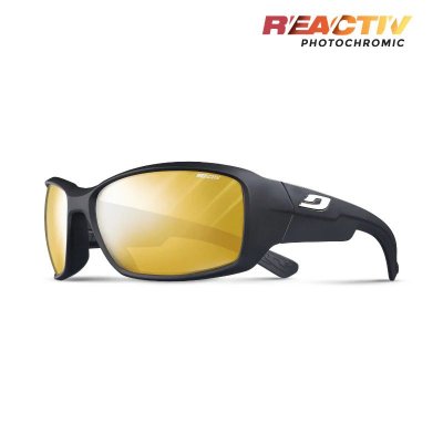 Julbo | Whoops - Matte Black / White with Reactiv 1-3 Light Amplifier lens Julbo | Whoops - Matte Black / White with Reactiv 1-3 Light Amplifier lens
